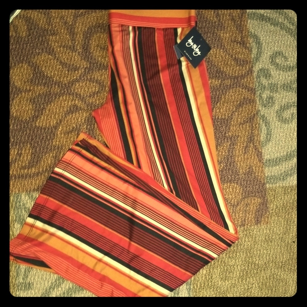 Stylish Striped Soft Flare Pants